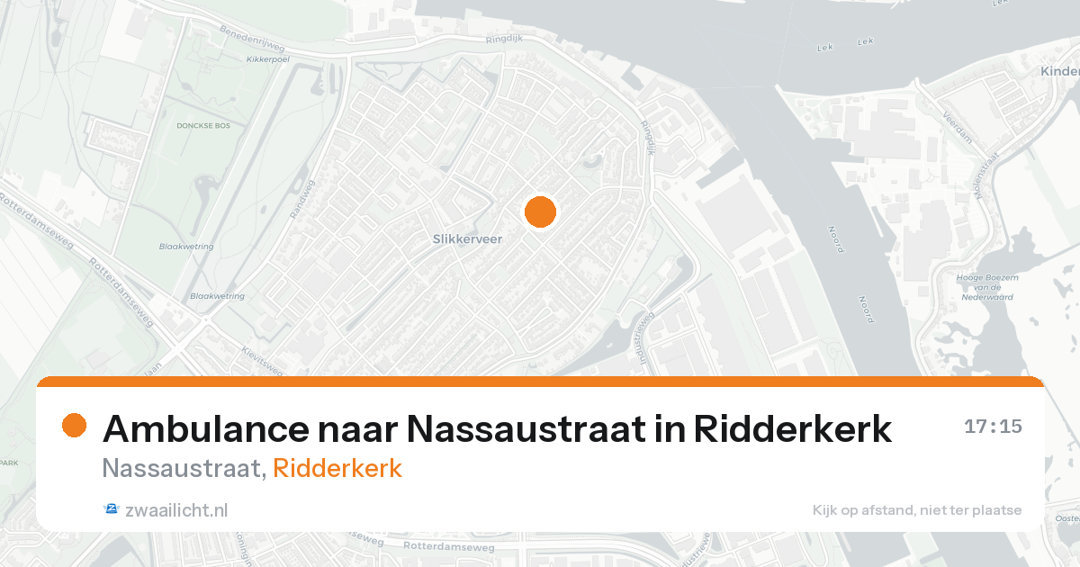 Ambulance naar Nassaustraat in Ridderkerk — 18 aug 2026