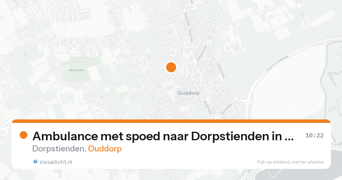 Ambulance met spoed naar Dorpstienden in Ouddorp — 19 aug 2026