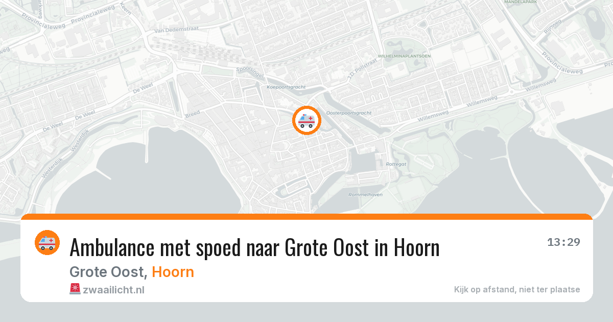 Ambulance met spoed naar Grote Oost in Hoorn — 16 feb 2026