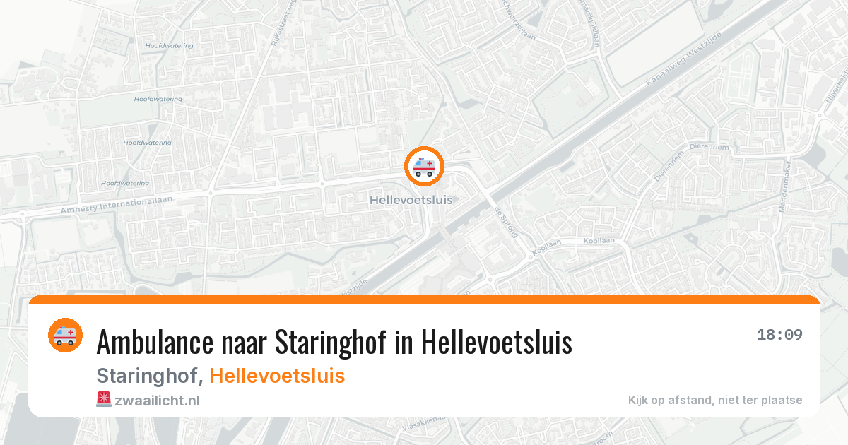 Ambulance naar Staringhof in Hellevoetsluis — 31 jul 2026