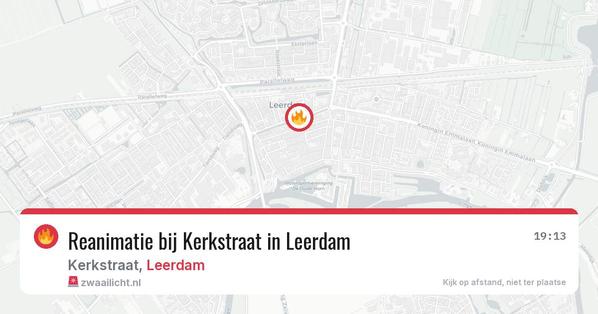 Reanimatie bij Kerkstraat in Leerdam — 10 mei 2026