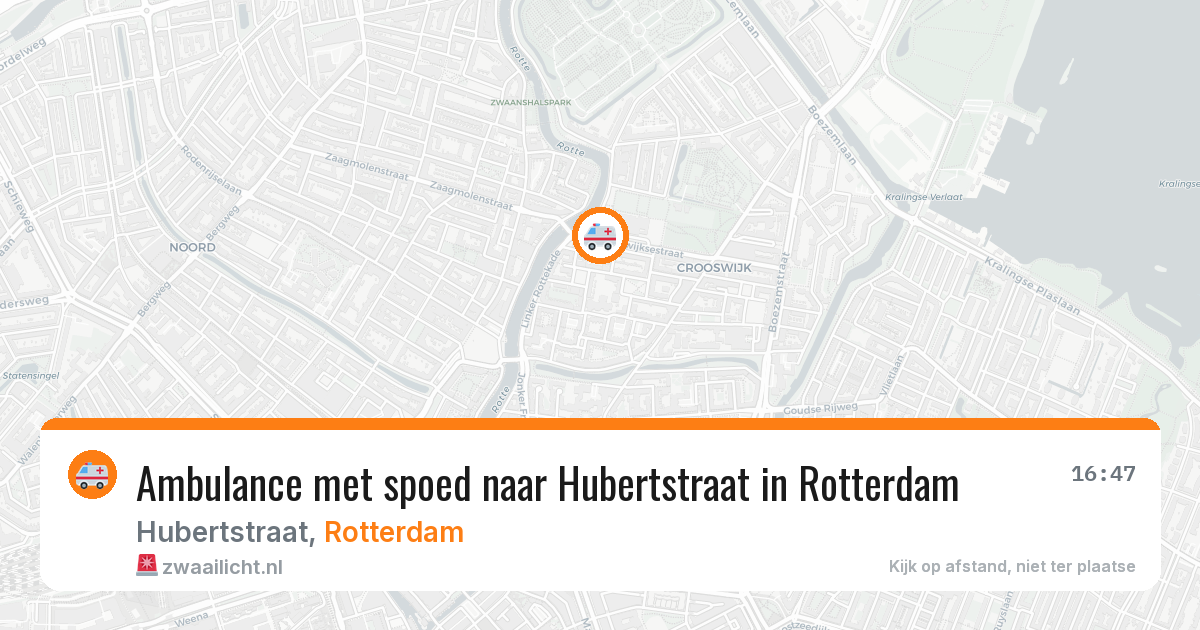 Ambulance met spoed naar Hubertstraat in Rotterdam — 7 jul 2026