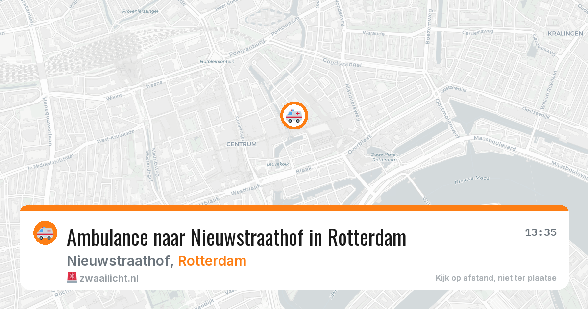Ambulance naar Nieuwstraathof in Rotterdam — 12 mrt 2026