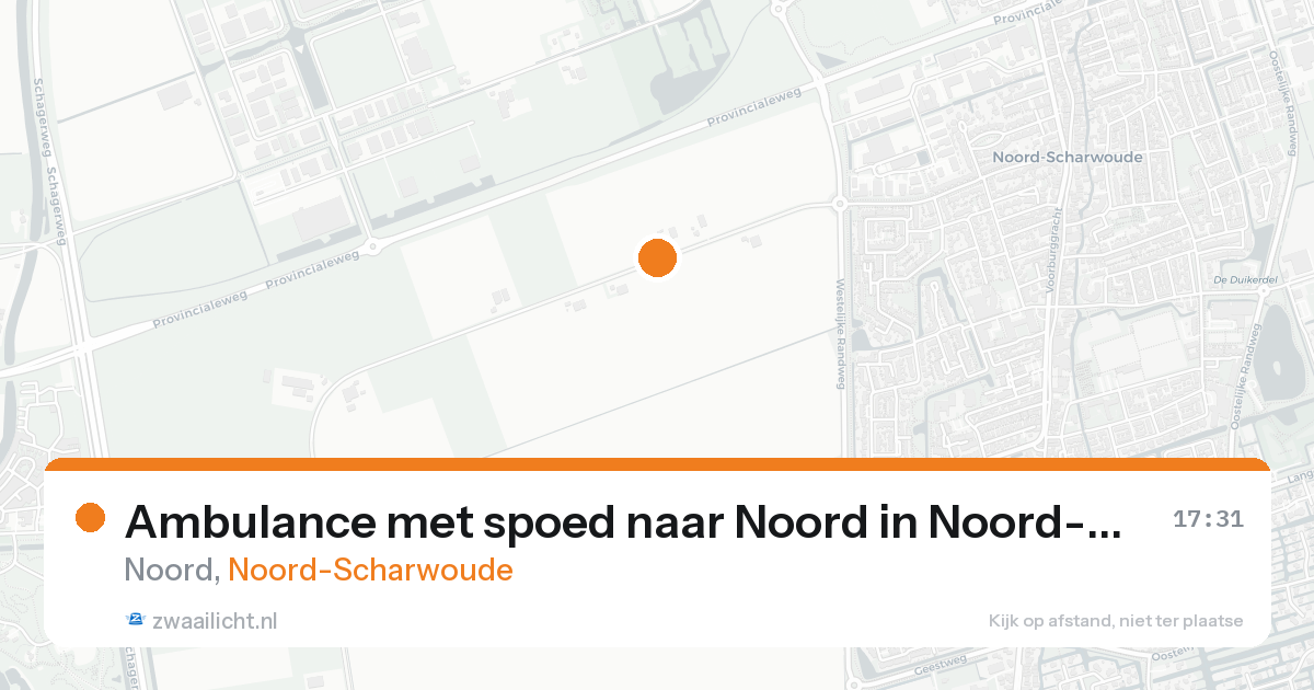 Ambulance met spoed naar Noord in Noord-Scharwoude — 19 aug 2026
