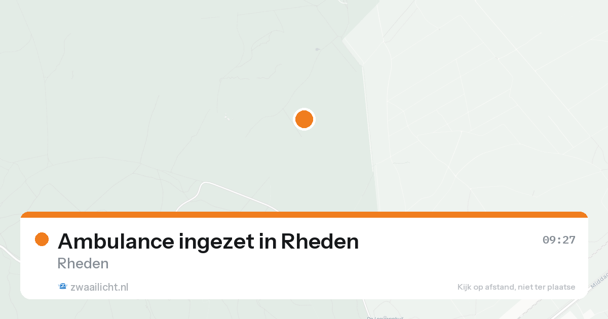 Ambulance ingezet in Rheden — 20 aug 2026