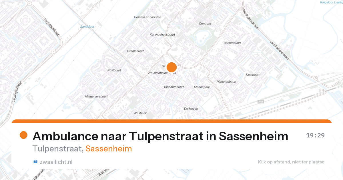 Ambulance naar Tulpenstraat in Sassenheim — 27 aug 2026