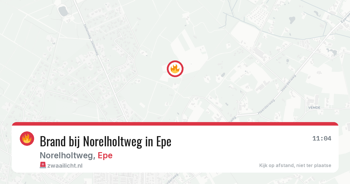 Brand bij Norelholtweg in Epe — 18 mei 2026