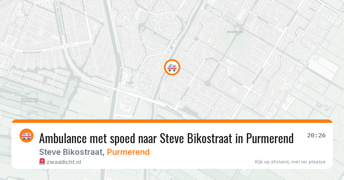 Ambulance met spoed naar Steve Bikostraat in Purmerend — 11 apr 2026