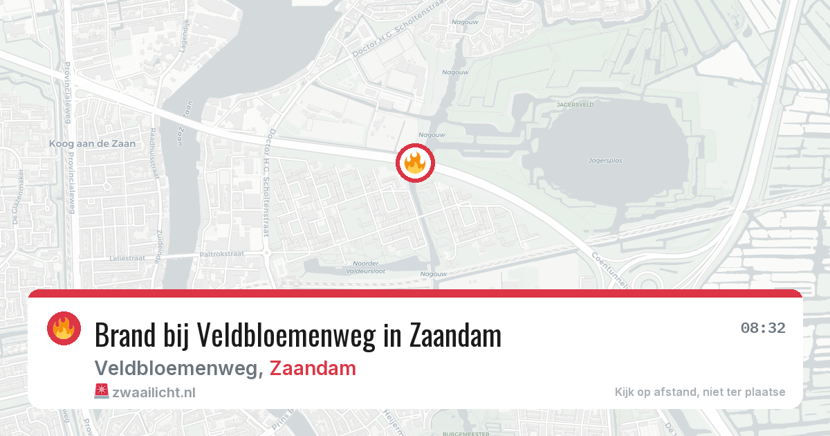 Brand bij Veldbloemenweg in Zaandam — 7 jun 2026