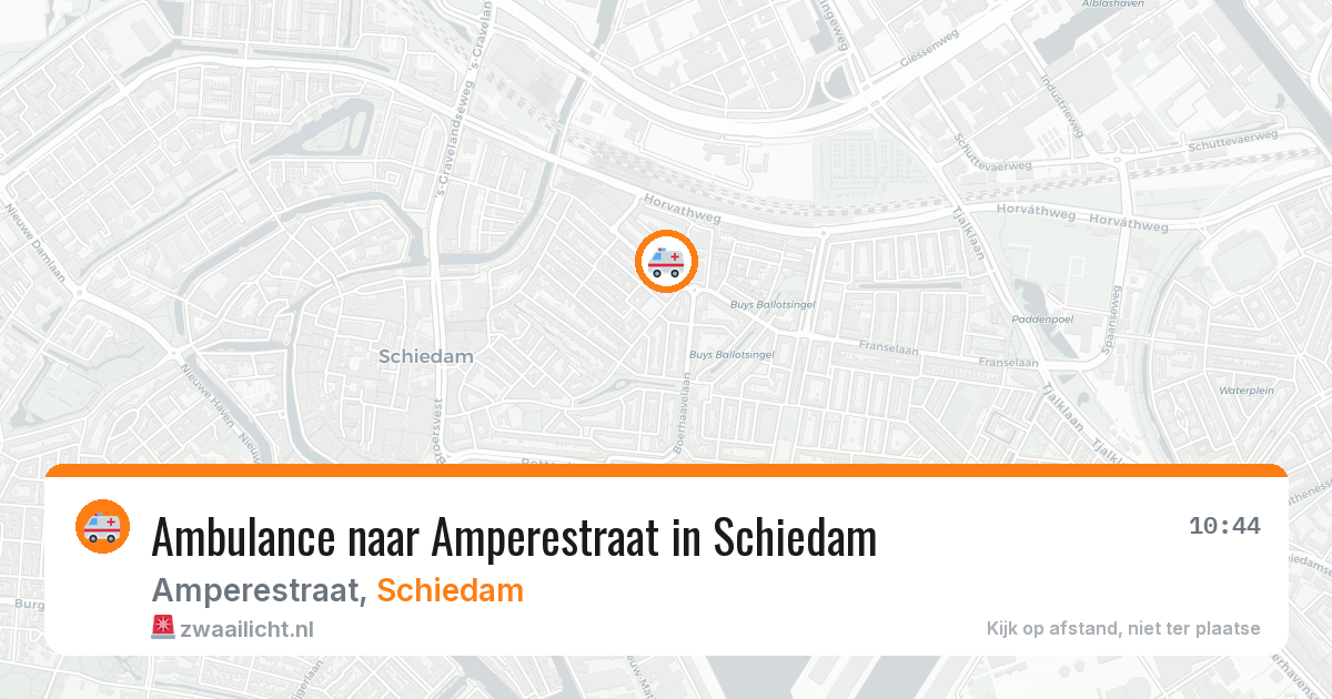 Ambulance naar Amperestraat in Schiedam — 14 aug 2026