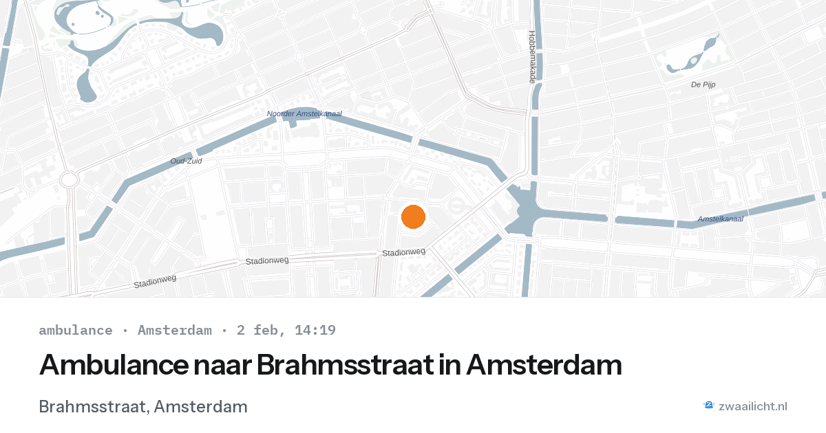 Ambulance naar Brahmsstraat in Amsterdam — 2 feb 2026