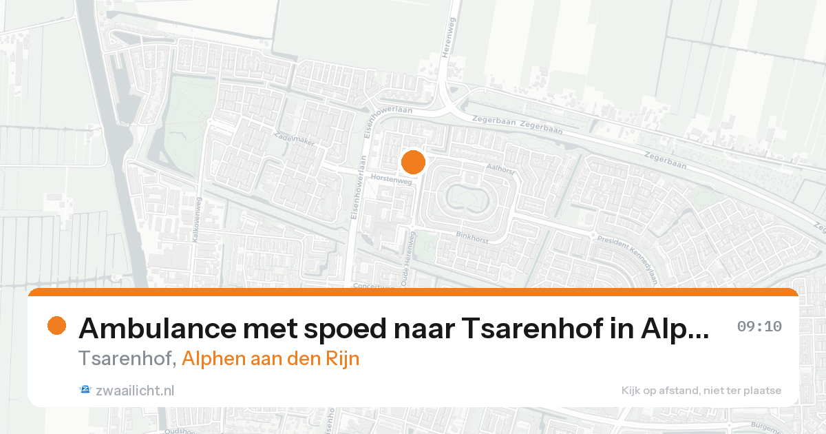 Ambulance met spoed naar Tsarenhof in Alphen aan den Rijn — 31 jan 2026