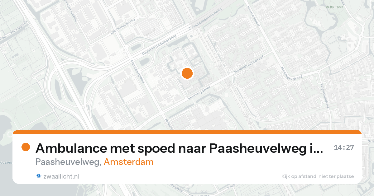 Ambulance met spoed naar Paasheuvelweg in Amsterdam — 16 jun 2026
