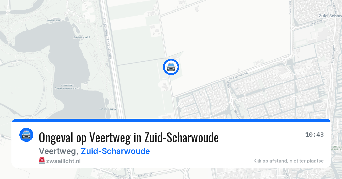Ongeval op Veertweg in Zuid-Scharwoude — 9 aug 2026