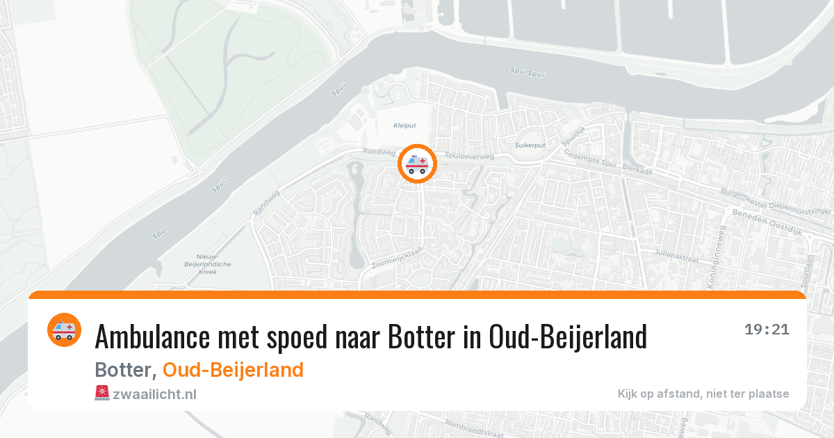 Ambulance met spoed naar Botter in Oud-Beijerland — 13 jun 2026