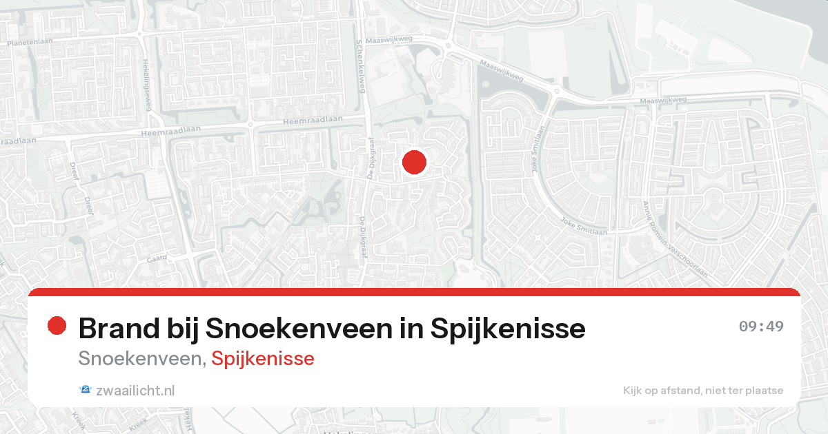 Brand bij Snoekenveen in Spijkenisse — 22 aug 2026