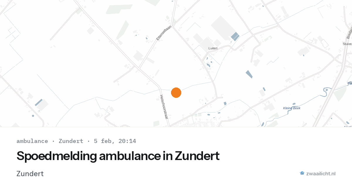 Spoedmelding ambulance in Zundert — 5 feb 2026