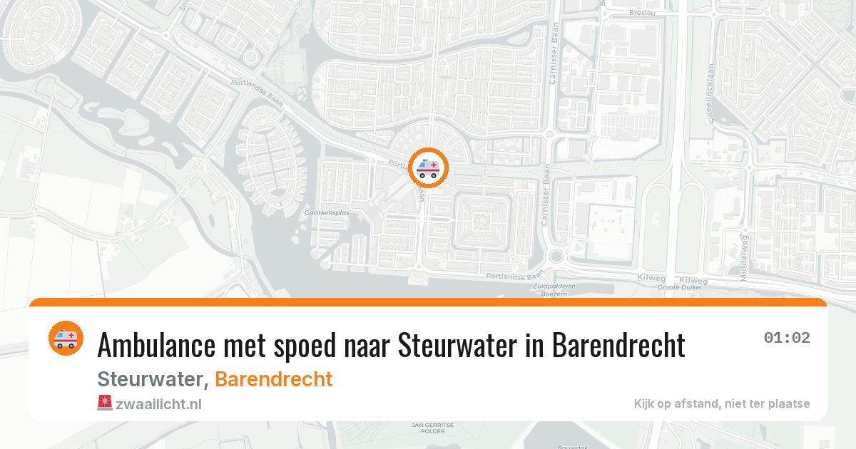 Ambulance met spoed naar Steurwater in Barendrecht — 23 mei 2026