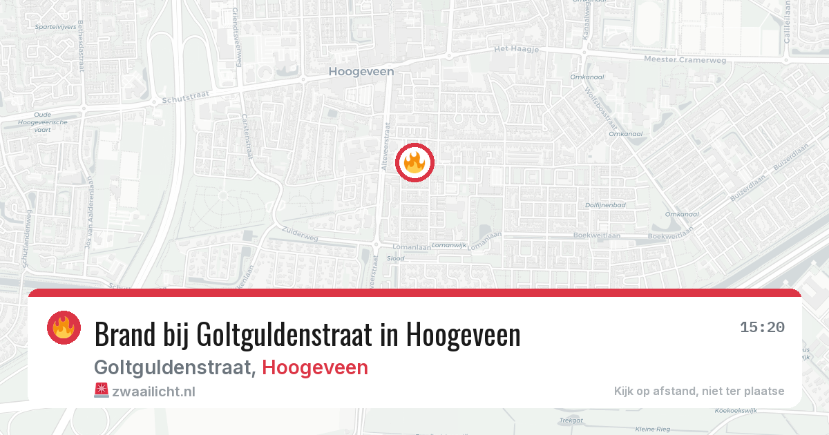 Brand bij Goltguldenstraat in Hoogeveen — 24 jun 2026