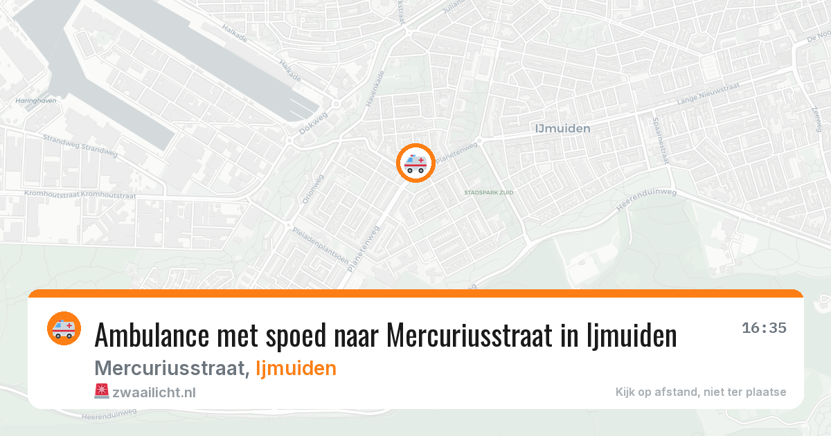 Ambulance met spoed naar Mercuriusstraat in Ijmuiden — 30 mrt 2026