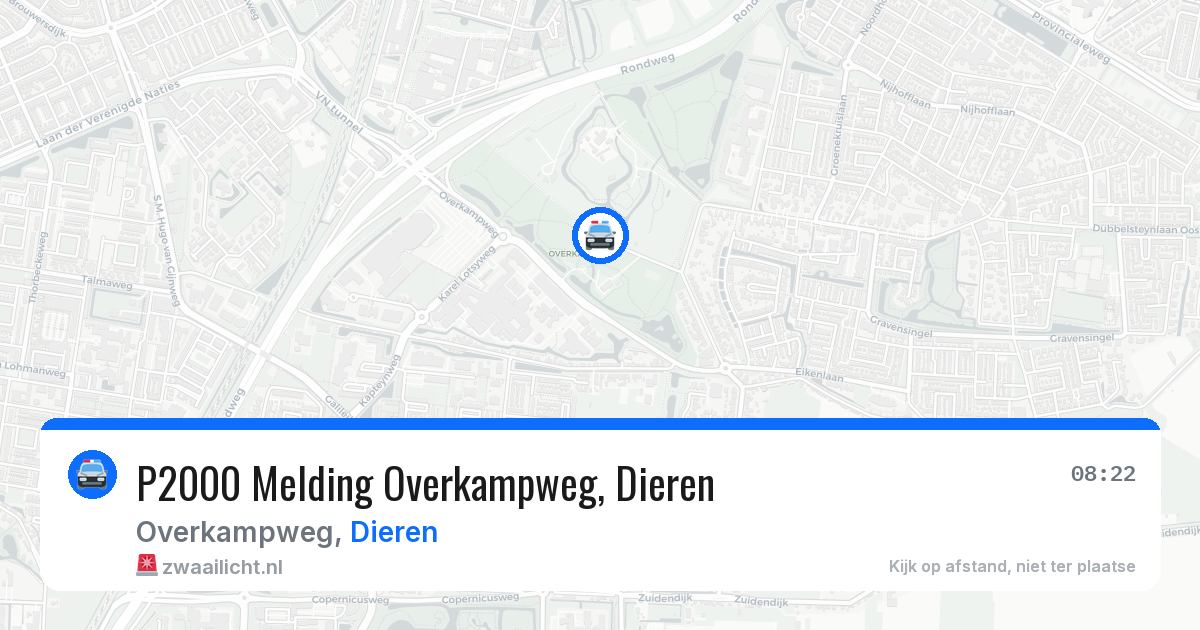 P2000 Melding Overkampweg, Dieren — 9 aug 2026