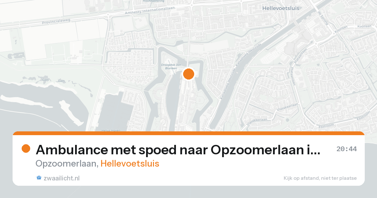 Ambulance met spoed naar Opzoomerlaan in Hellevoetsluis — 9 jul 2026