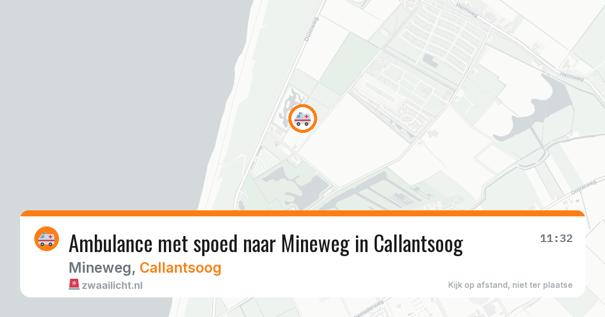 Ambulance met spoed naar Mineweg in Callantsoog — 27 apr 2026