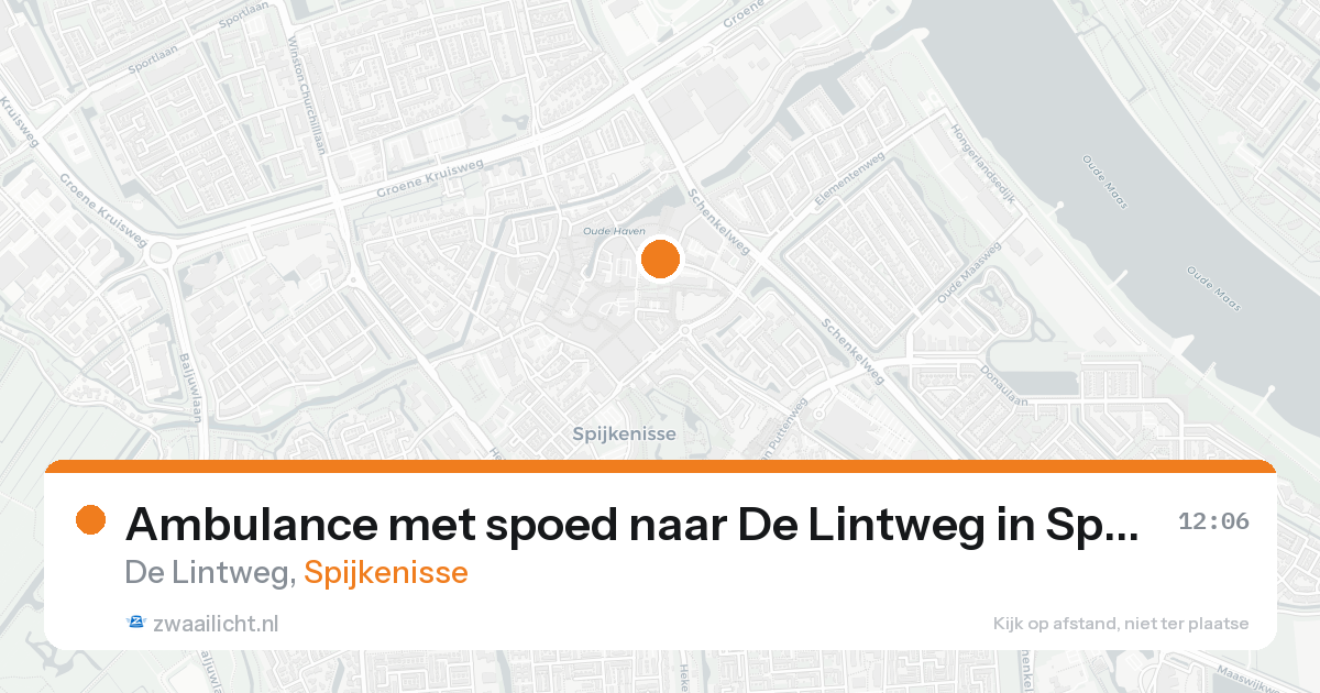 Ambulance met spoed naar De Lintweg in Spijkenisse — 4 jul 2026