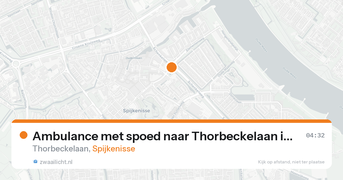 Ambulance met spoed naar Thorbeckelaan in Spijkenisse — 16 aug 2026