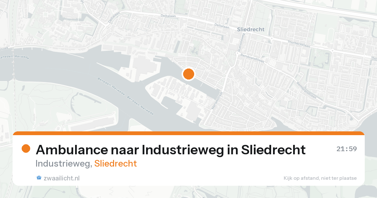 Ambulance naar Industrieweg in Sliedrecht — 16 aug 2026