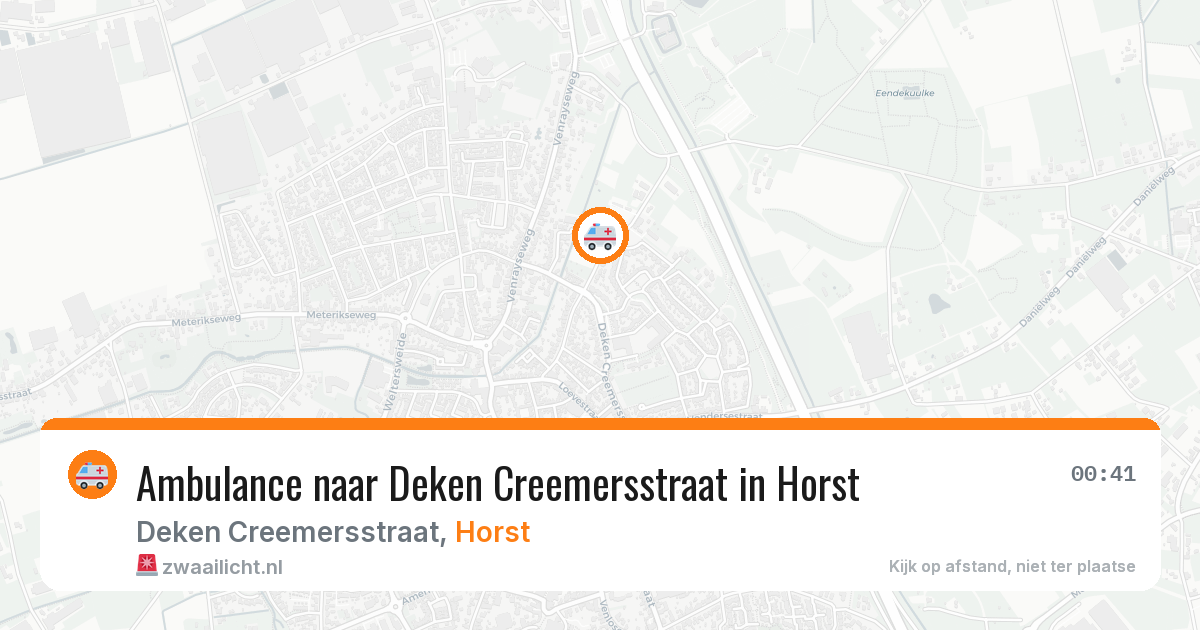 Ambulance naar Deken Creemersstraat in Horst — 7 aug 2026