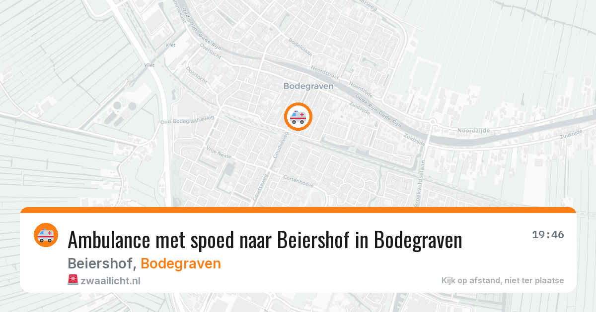 Ambulance met spoed naar Beiershof in Bodegraven — 16 jan 2026