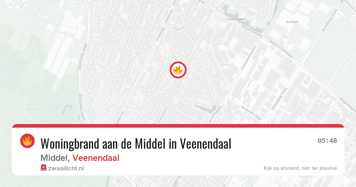 Woningbrand aan de Middel in Veenendaal — 19 jun 2026
