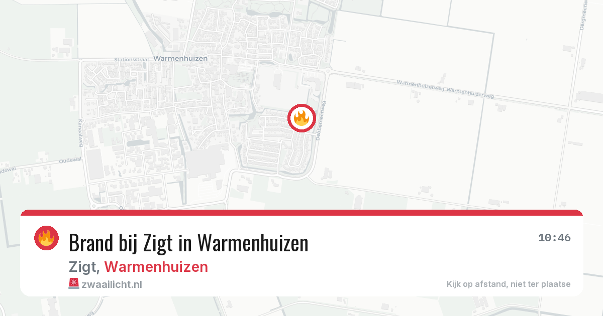 Brand bij Zigt in Warmenhuizen — 25 jul 2026