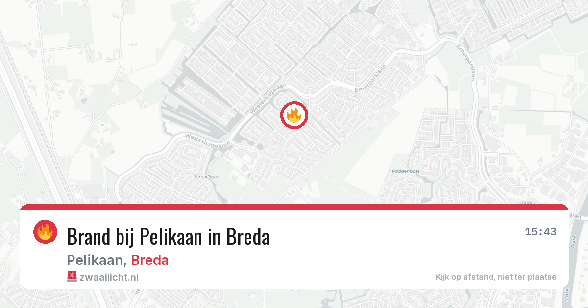 Brand bij Pelikaan in Breda — 27 mei 2026