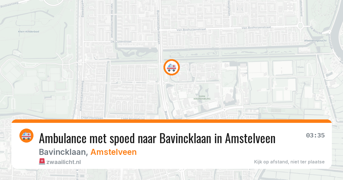Ambulance met spoed naar Bavincklaan in Amstelveen — 2 apr 2026