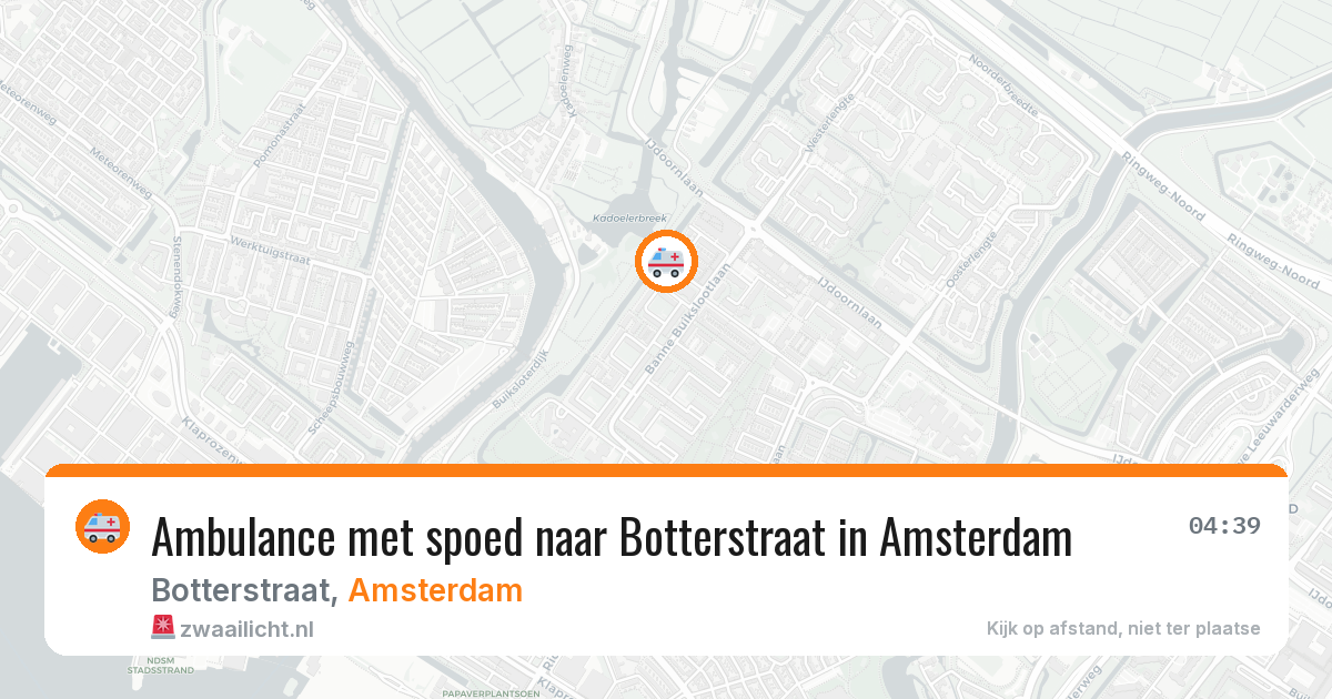 Ambulance met spoed naar Botterstraat in Amsterdam — 1 apr 2026