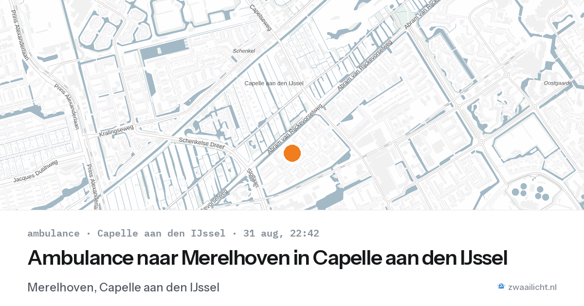 Ambulance naar Merelhoven in Capelle aan den IJssel — 31 aug 2026