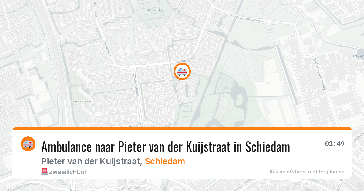 Ambulance naar Pieter van der Kuijstraat in Schiedam — 12 aug 2026