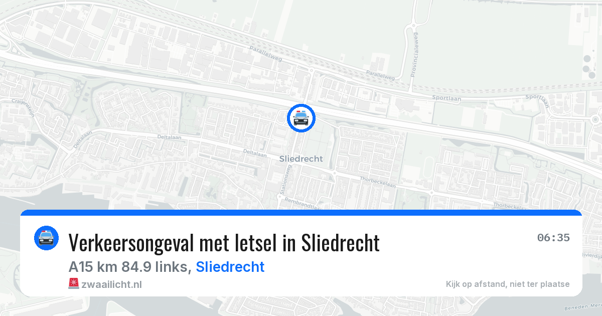 Verkeersongeval met letsel in Sliedrecht — 4 mei 2026