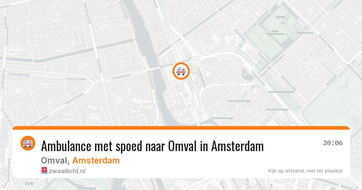 Ambulance met spoed naar Omval in Amsterdam — 22 mrt 2026