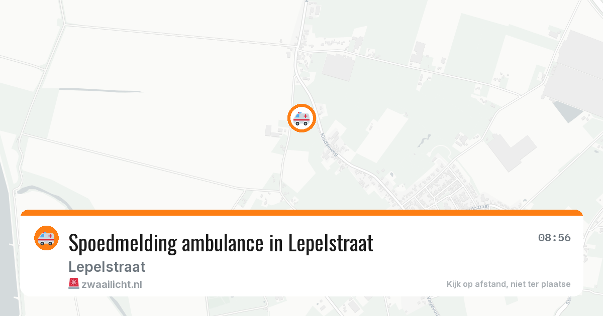 Spoedmelding ambulance in Lepelstraat — 14 aug 2026