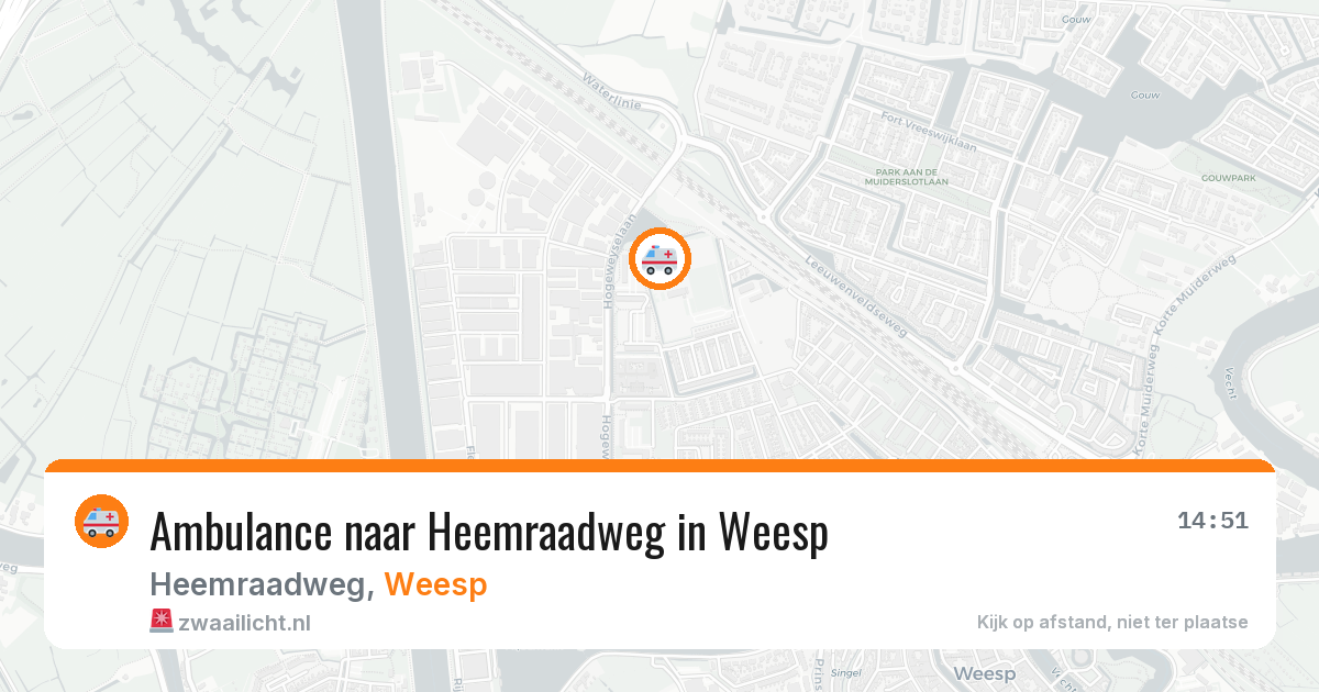 Ambulance naar Heemraadweg in Weesp — 8 jun 2026