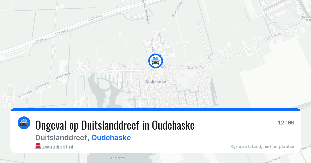 Ongeval op Duitslanddreef in Oudehaske — 13 jul 2026