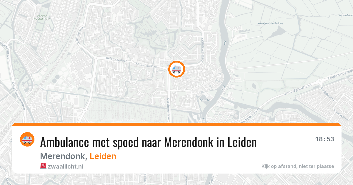 Ambulance met spoed naar Merendonk in Leiden — 26 mrt 2026