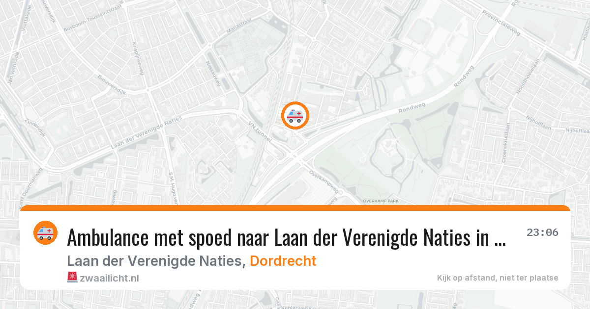 Ambulance met spoed naar Laan der Verenigde Naties in Dordrecht — 3 mei 2026