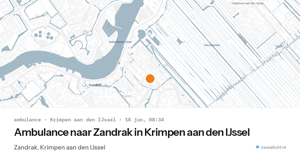 Ambulance naar Zandrak in Krimpen aan den IJssel — 18 jun 2026