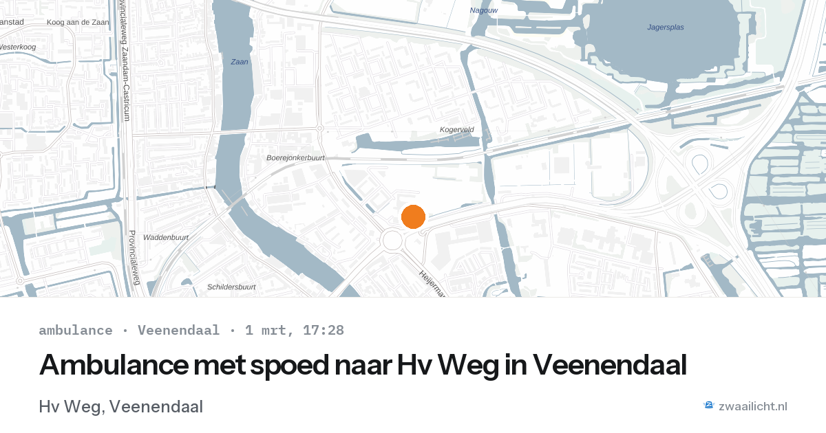Ambulance met spoed naar Hv Weg in Veenendaal — 1 mrt 2026