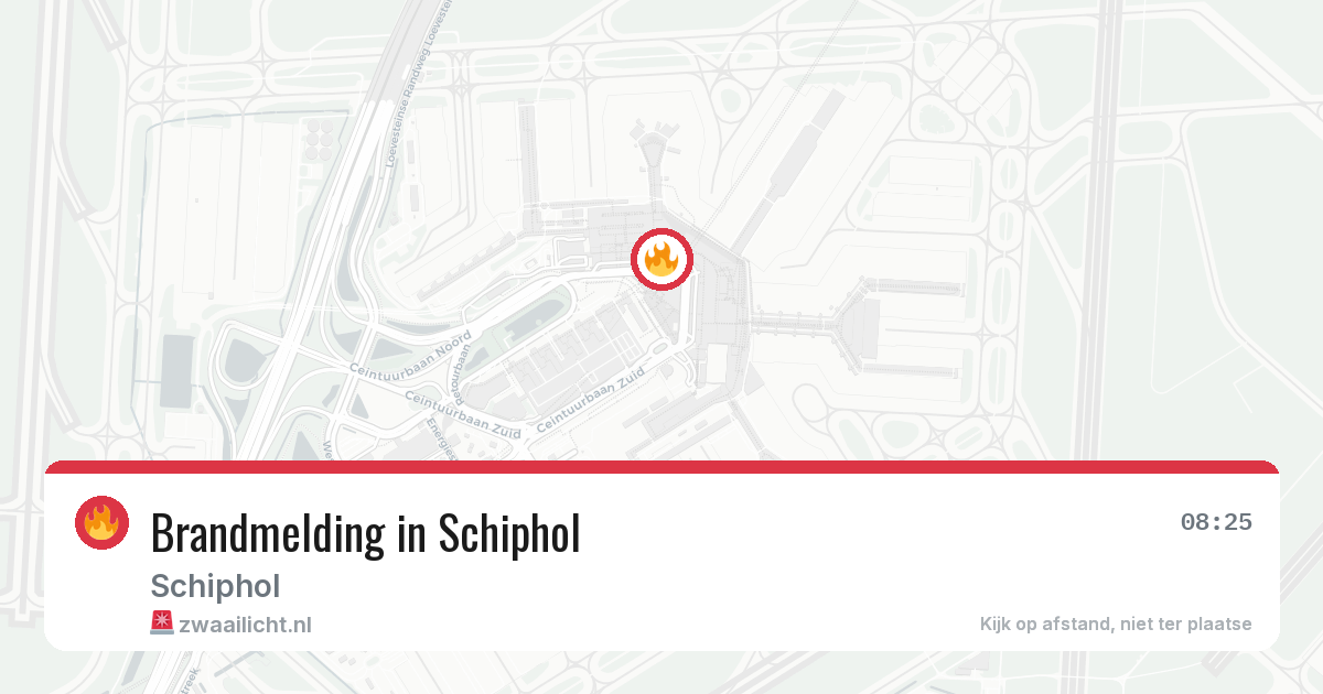 Brandmelding in Schiphol — 16 jun 2026