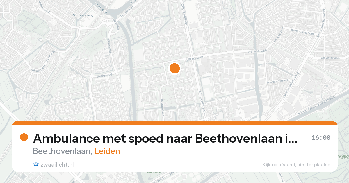 Ambulance met spoed naar Beethovenlaan in Leiden — 7 feb 2026